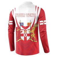 Personalized Northern Ireland Button Sweatshirt Coat Of Arms With Map