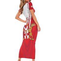 Personalized Northern Ireland Family Matching Short Sleeve Bodycon Dress and Hawaiian Shirt Coat Of Arms With Map