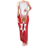 Personalized Northern Ireland Family Matching Tank Maxi Dress and Hawaiian Shirt Coat Of Arms With Map