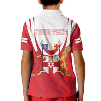 Personalized Northern Ireland Kid Polo Shirt Coat Of Arms With Map