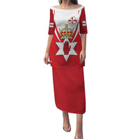 Personalized Northern Ireland Puletasi Coat Of Arms With Map