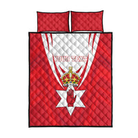Personalized Northern Ireland Quilt Bed Set Coat Of Arms With Map