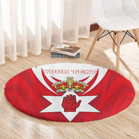 Personalized Northern Ireland Round Carpet Coat Of Arms With Map