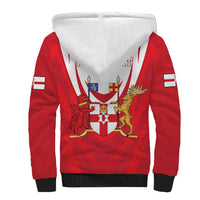 Personalized Northern Ireland Sherpa Hoodie Coat Of Arms With Map