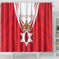 Personalized Northern Ireland Shower Curtain Coat Of Arms With Map