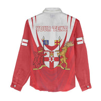 Personalized Northern Ireland Women Casual Shirt Coat Of Arms With Map