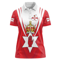 Personalized Northern Ireland Women Polo Shirt Coat Of Arms With Map