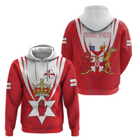 Personalized Northern Ireland Zip Hoodie Coat Of Arms With Map