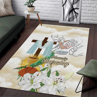 Happy Maundy Thursday Area Rug Jesus Christ Washing Feet