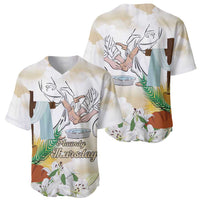 Happy Maundy Thursday Baseball Jersey Jesus Christ Washing Feet
