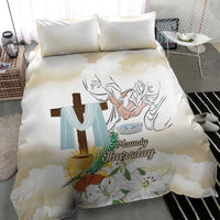 Happy Maundy Thursday Bedding Set Jesus Christ Washing Feet