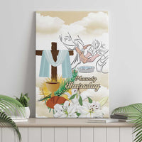 Happy Maundy Thursday Canvas Wall Art Jesus Christ Washing Feet