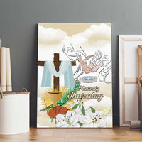 Happy Maundy Thursday Canvas Wall Art Jesus Christ Washing Feet