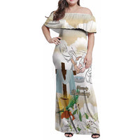 Happy Maundy Thursday Family Matching Off Shoulder Maxi Dress and Hawaiian Shirt Jesus Christ Washing Feet