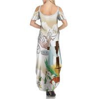 Happy Maundy Thursday Family Matching Summer Maxi Dress and Hawaiian Shirt Jesus Christ Washing Feet