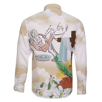 Happy Maundy Thursday Family Matching Tank Maxi Dress and Hawaiian Shirt Jesus Christ Washing Feet