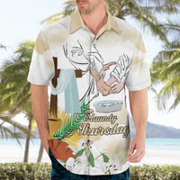 Happy Maundy Thursday Hawaiian Shirt Jesus Christ Washing Feet