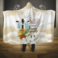 Happy Maundy Thursday Hooded Blanket Jesus Christ Washing Feet