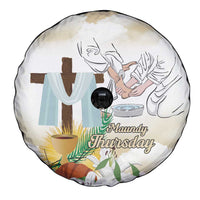 Happy Maundy Thursday Spare Tire Cover Jesus Christ Washing Feet