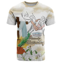 Happy Maundy Thursday T Shirt Jesus Christ Washing Feet