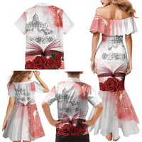 Happy Saint George's Day Family Matching Mermaid Dress and Hawaiian Shirt Diada de Sant Jordi