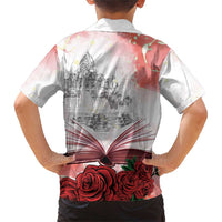 Happy Saint George's Day Family Matching Short Sleeve Bodycon Dress and Hawaiian Shirt Diada de Sant Jordi