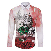Happy Saint George's Day Family Matching Short Sleeve Bodycon Dress and Hawaiian Shirt Diada de Sant Jordi