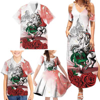 Happy Saint George's Day Family Matching Summer Maxi Dress and Hawaiian Shirt Diada de Sant Jordi