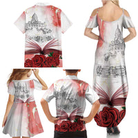 Happy Saint George's Day Family Matching Summer Maxi Dress and Hawaiian Shirt Diada de Sant Jordi