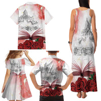 Happy Saint George's Day Family Matching Tank Maxi Dress and Hawaiian Shirt Diada de Sant Jordi