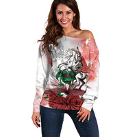 Happy Saint George's Day Off Shoulder Sweater Diada de Sant Jordi