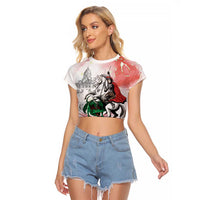 Happy Saint George's Day Raglan Cropped T Shirt Diada de Sant Jordi