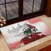 Happy Saint George's Day Rubber Doormat Diada de Sant Jordi