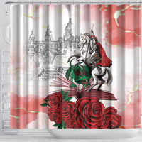 Happy Saint George's Day Shower Curtain Diada de Sant Jordi