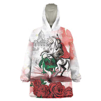 Happy Saint George's Day Wearable Blanket Hoodie Diada de Sant Jordi