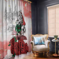 Happy Saint George's Day Window Curtain Diada de Sant Jordi