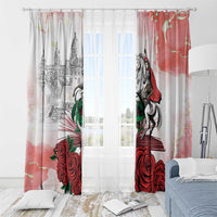 Happy Saint George's Day Window Curtain Diada de Sant Jordi