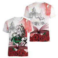 Happy Saint George's Day Women V-Neck T-Shirt Diada de Sant Jordi
