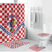 World Football Croatia Bathroom Set Fearless Red Check Power