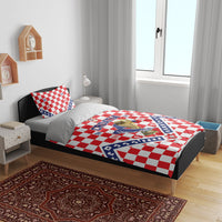 World Football Croatia Bedding Set Fearless Red Check Power