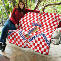 World Football Croatia Quilt Fearless Red Check Power