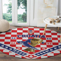 World Football Croatia Round Carpet Fearless Red Check Power