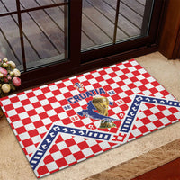 World Football Croatia Rubber Doormat Fearless Red Check Power