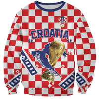 Custom World Football Croatia Sweatshirt Fearless Red Check Power