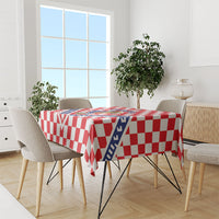World Football Croatia Tablecloth Fearless Red Check Power