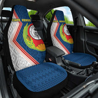 Cape Verde Car Seat Cover Verde Coat Of Arms And Pattern - Wonder Print Shop