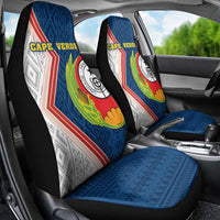 Cape Verde Car Seat Cover Verde Coat Of Arms And Pattern - Wonder Print Shop