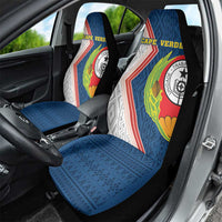Cape Verde Car Seat Cover Verde Coat Of Arms And Pattern - Wonder Print Shop