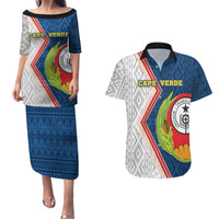Cape Verde Couples Matching Puletasi and Hawaiian Shirt Verde Coat Of Arms And Pattern - Wonder Print Shop