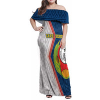 Cape Verde Family Matching Off Shoulder Maxi Dress and Hawaiian Shirt Verde Coat Of Arms And Pattern - Wonder Print Shop